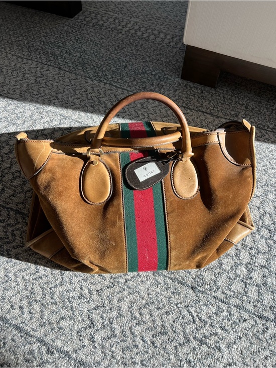 Gucci Handbags - Vintage Gucci Suede Duffle Bag